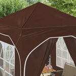 vidaXL Tente de fête pop-up 192 x 192 x 245 cm Marron