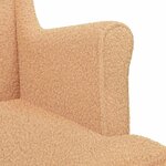vidaXL Fauteuil Beige Bouclé