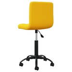 vidaXL Chaise pivotante de salle à manger Jaune moutarde Velours