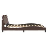 vidaXL Cadre de lit avec tête de lit Marron 180x200 cm Similicuir