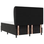 Lit à ressorts vidaXL avec matelas Noir 140x190 cm Velours