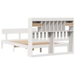 vidaXL Lit bibliothèque sans matelas blanc 140x190 cm bois pin massif