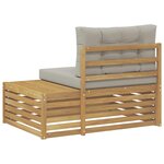 vidaXL Canapé d'extérieur en bout avec coussin Blanc 115 x 83 x 73 cm
