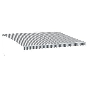 vidaXL Auvent manuel rétractable avec LED anthracite blanc 500x350 cm