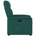vidaXL Fauteuil inclinable vert foncé tissu
