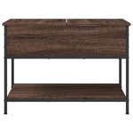 vidaXL Table basse chêne marron 70x50x50 cm bois d'ingénierie et métal