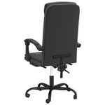vidaXL Fauteuil inclinable de bureau Noir Velours