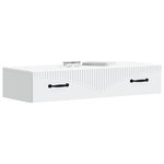 vidaXL Table d'appoint murale Blanc 87 5 x 34 5 x 17 cm