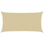 vidaXL Voile d'ombre 2 x 6 m HDPE Rectangulaire Beige