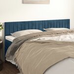 vidaXL Têtes de lit 2 Pièces Bleu foncé 80x5x78/88 cm Velours