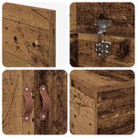 vidaXL Cadre de lit Bois ancien 200 x 90 x 31 5 cm Bois d'ingénierie