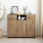 vidaXL Buffet chêne artisanal 88 5 x 30 5 x 73 cm Bois d'ingénierie