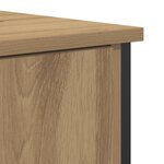 vidaXL Buffet en chêne artisanal 70x30x80 cm en bois d'ingénierie et acier