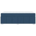 vidaXL Cadre de lit avec matelas Bleu 90 x 200 cm tissu