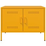vidaXL Meubles TV 2 Pièces jaune moutarde 68x39x50 5 cm acier