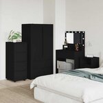 vidaXL Armoire de rangement Noir 40 x 48 x 105 cm Bois d'ingénierie