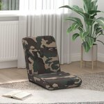 vidaXL Fauteuil de sol ajustable Vert armée Tissu