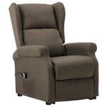 Vidaxl fauteuil releveur inclinable taupe tissu