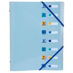 Trieur 8 Compartiments Polypropylène Recyclé Beeblue - A4 - Couleurs Assorties - X 10 - Exacompta