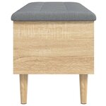 vidaXL Banc de rangement chêne sonoma 102x42x46 cm bois d'ingénierie