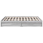 vidaXL Cadre de lit avec tiroirs sans matelas sonoma gris 120x190 cm