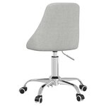 vidaXL Chaise pivotante de salle à manger Gris clair Tissu