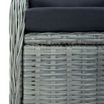 vidaXL Ensemble à manger de jardin 7 Pièces Gris clair Résine tressée