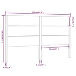 vidaXL Tête de lit Blanc 156x4x100 cm Bois massif de pin