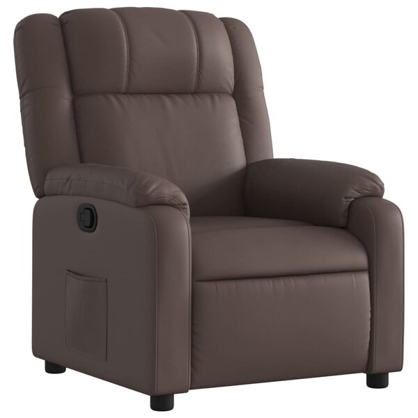 vidaXL Fauteuil inclinable Marron Similicuir