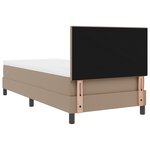 vidaXL Lit à ressorts avec matelas Cappuccino  100 x 200 cm  simili cuir