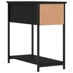 vidaXL Table de chevet noir 30x60x60 cm Bois d’ingénierie