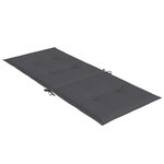 vidaXL Coussins de chaise à dossier haut lot de 2 anthracite mélangé