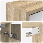 vidaXL Armoire Miroir de Salle de Bain Chêne Sonoma
