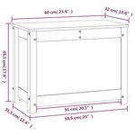 vidaXL Boîte de rangement Marron miel 60x32x45 5 cm Bois massif de pin