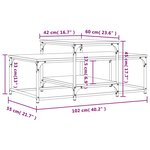 vidaXL Table basse chêne marron 102x60x45 cm bois d'ingénierie