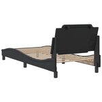 vidaXL Cadre de lit avec tête de lit Noir 90x200 cm Similicuir