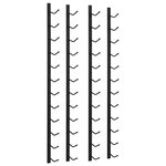 vidaXL Casiers à bouteilles mural pour 12 bouteilles 2 Pièces noir fer