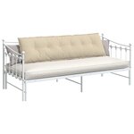 vidaXL Coussin de Dos Crème 180 x 19 x 50 cm tissu