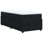 vidaXL Sommier à lattes de lit avec matelas Noir 100x200 cm Velours