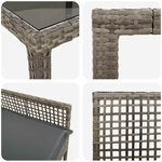 vidaXL Ensemble de salle à manger pour jardin 11 Pièces Gris Poly rotin