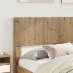 vidaXL Cadre de lit avec rangement et tête de lit Chêne artisanal
