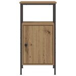 vidaXL Table de chevet chêne artisanal 41x31x80 cm bois d'ingénierie