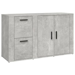 vidaXL Buffet Gris béton 100x33x59 5 cm Bois d'ingénierie