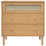 vidaXL Commode SENJA aspect de rotin marron bois de pin solide