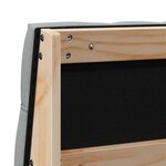 vidaXL Tête de lit capitonnée Gris clair 120 cm Pin massif
