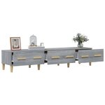 vidaXL Meuble TV Sonoma gris 150x34 5x30 cm Bois d'ingénierie