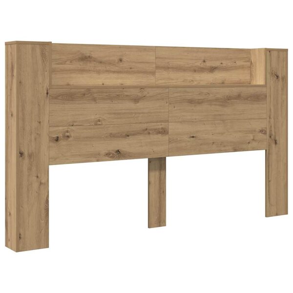 vidaXL Cabinet de Tête de Lit chêne artisanal 180 x 17 x 104 5 cm