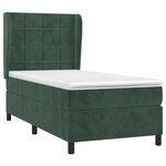 vidaXL Sommier à lattes de lit et matelas Vert foncé 80x200 cm Velours