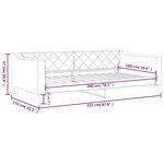 vidaXL Lit de repos taupe 100x200 cm tissu