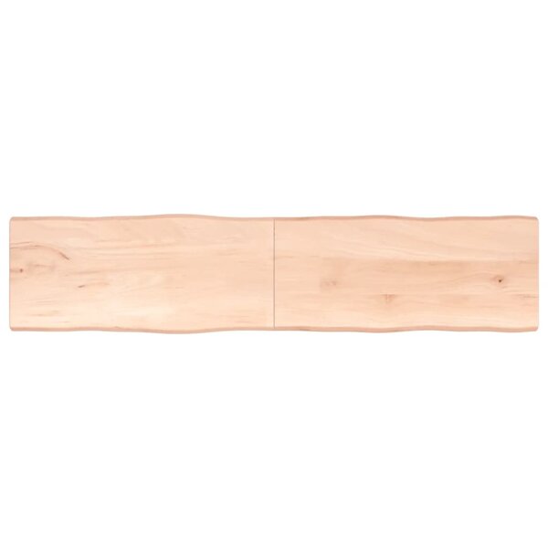 vidaXL Dessus de table bois massif non traité bordure assortie